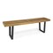 Contemporary Home Living 61.75" Brown and Black Contemporary Outdoor Patio Dining Bench